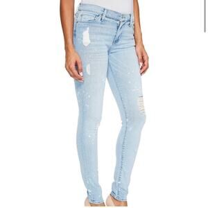 Hudson Women's Mid Rise Nico Super Skinny Distressed Denim Jeans SZ 26 Blue NWT